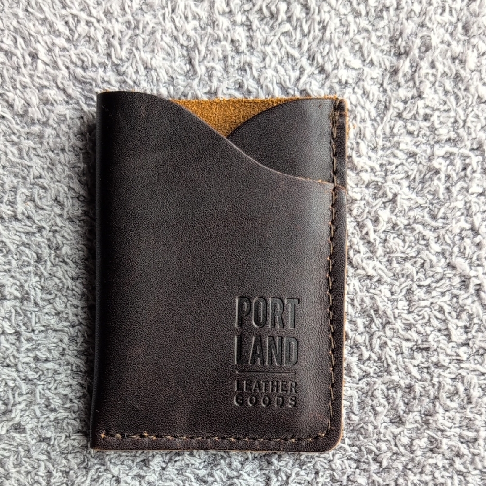 Portland Leather Dark Brown Card Holder